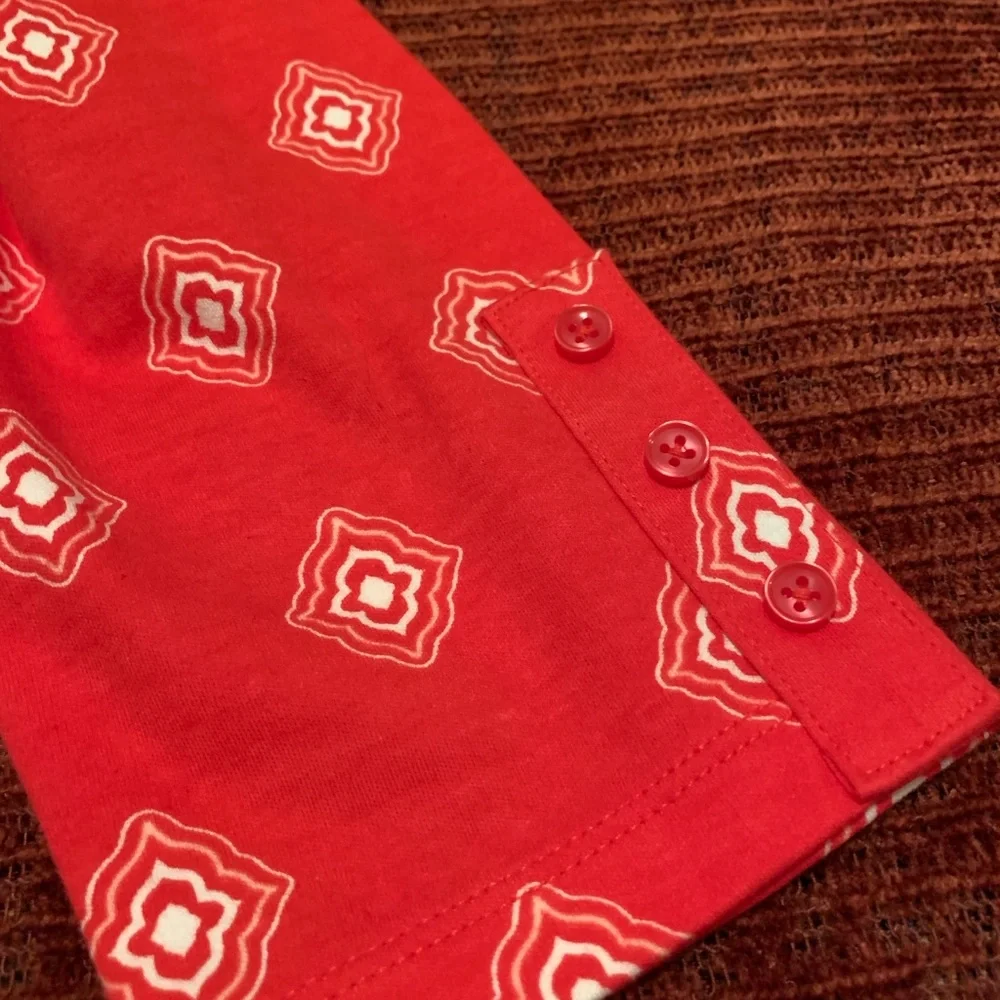 Orange Coral, 3/4-Sleeve, Long-Tail Top -- Belk - Picture 4 of 10